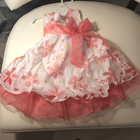 Pink and white flower dress Bonnie Jean - Picture 2 of 10